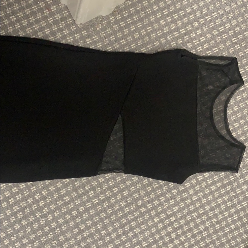 Asymmetrical mesh cut out dress YOUTH LARGE